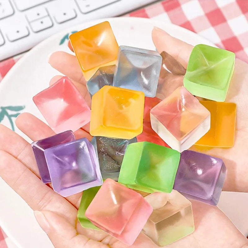 Squishy Ice Cube Fidget Toy Set – Stress Relief Sensory Balls for Kids and Adults