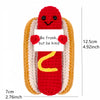 Handmade Crochet Hamburger and Donut Desk Decor with Positive Message Card
