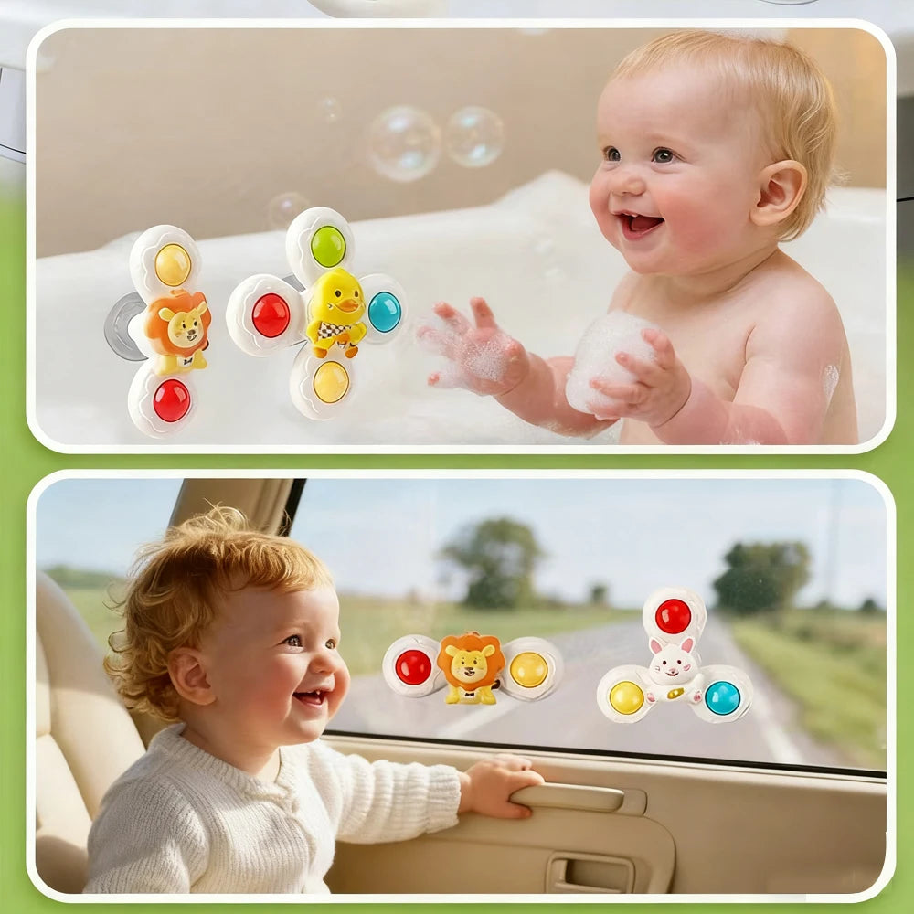 Suction Cup Spinner Toy for Baby Bath & Play