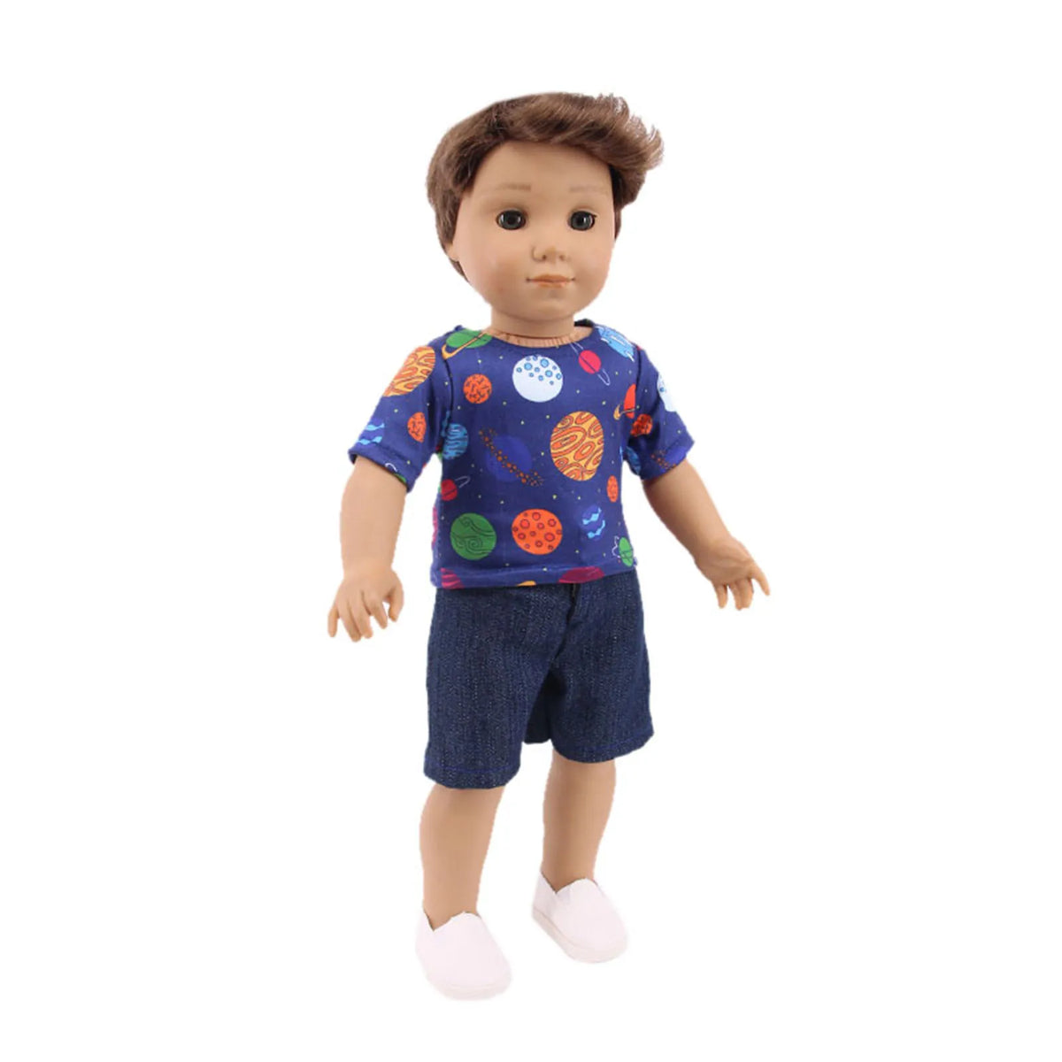 Bear Print Casual Outfit for 43 cm Baby Dolls