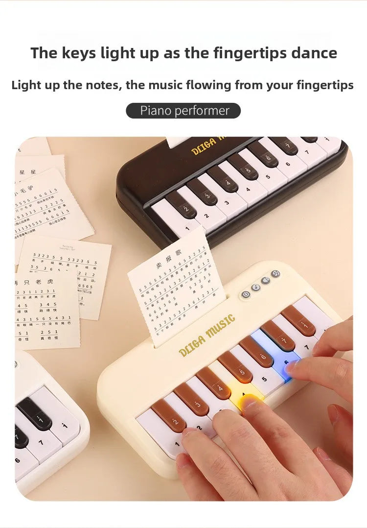 Mini Electronic Keyboard Piano with Light Effects for Kids