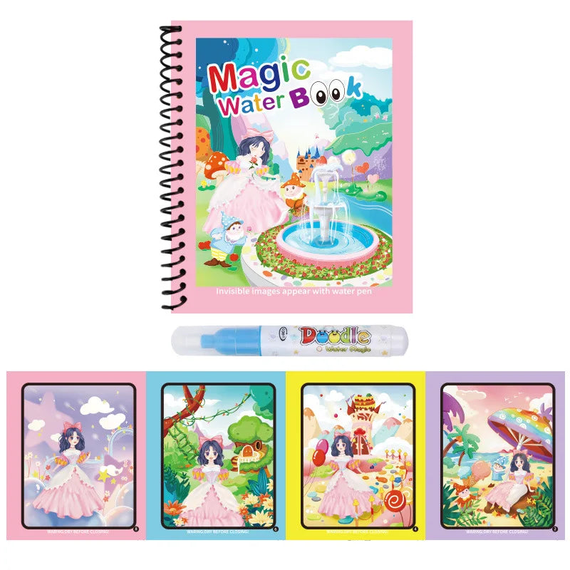 Reusable Water Drawing Book with Refillable Pen