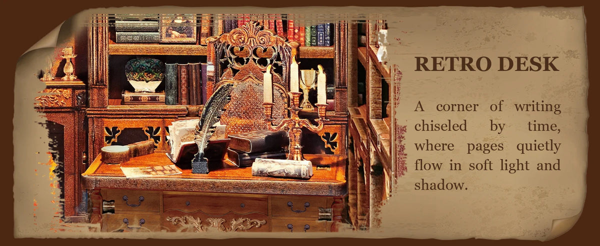 DIY Book Nook Shelf Insert Kit - Time Book House with Lights