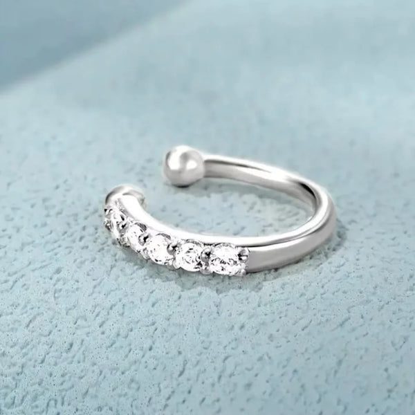 Adjustable Hypoallergenic Fake Nose Ring in Silver or Gold