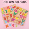 Wooden Alphabet & Number Shape Matching Puzzle Board