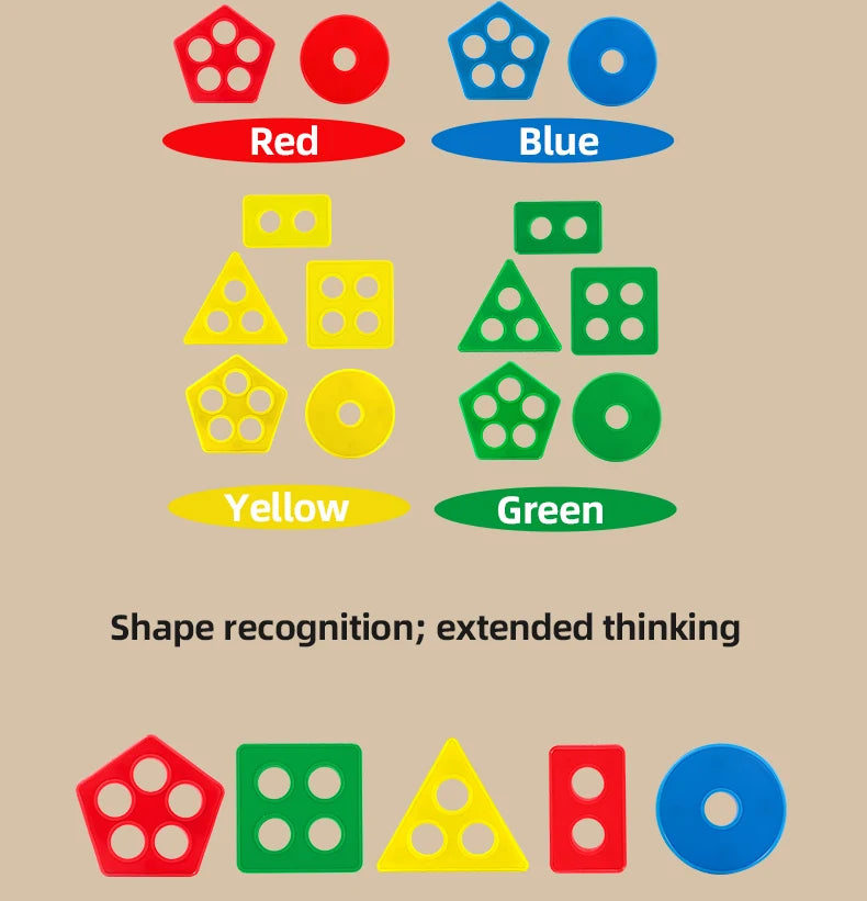 Montessori Shape Sorting Stacking Toy for Toddlers