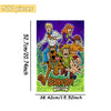 A 500 piece jigsaw puzzle featuring characters from Scooby-Doo Mystery Inc. in a colorful retro style.