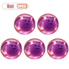 Five purple pumpkin head squishy stress relief toys