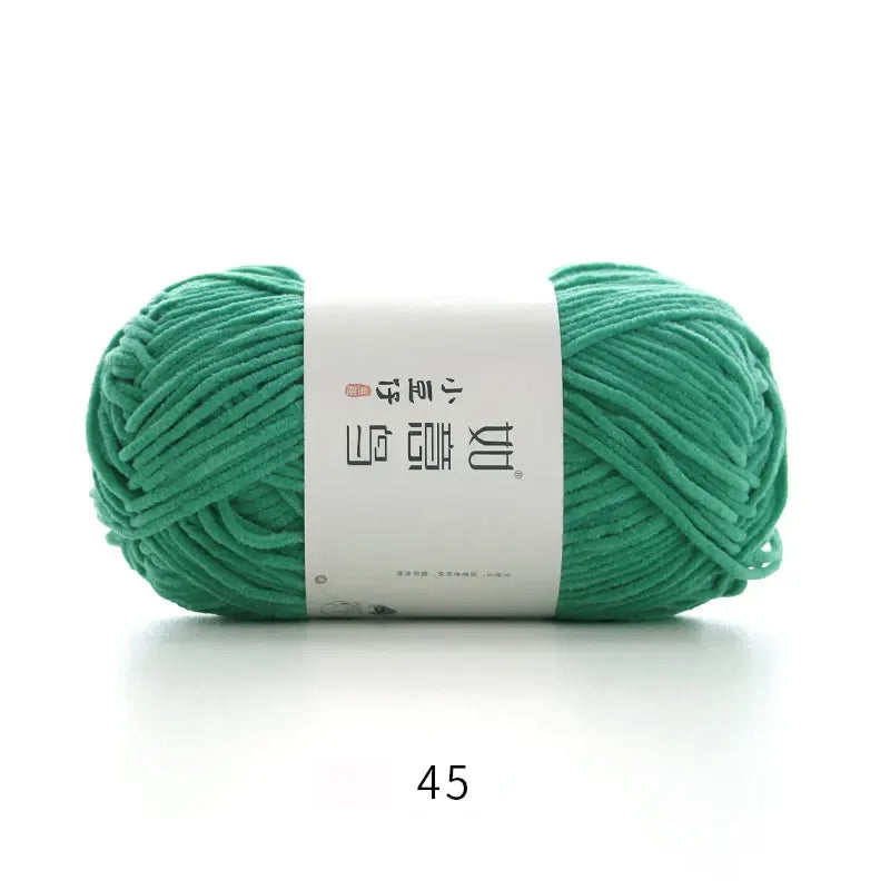 Soft Chenille Yarn for Knitting & Crochet - 50g Ball