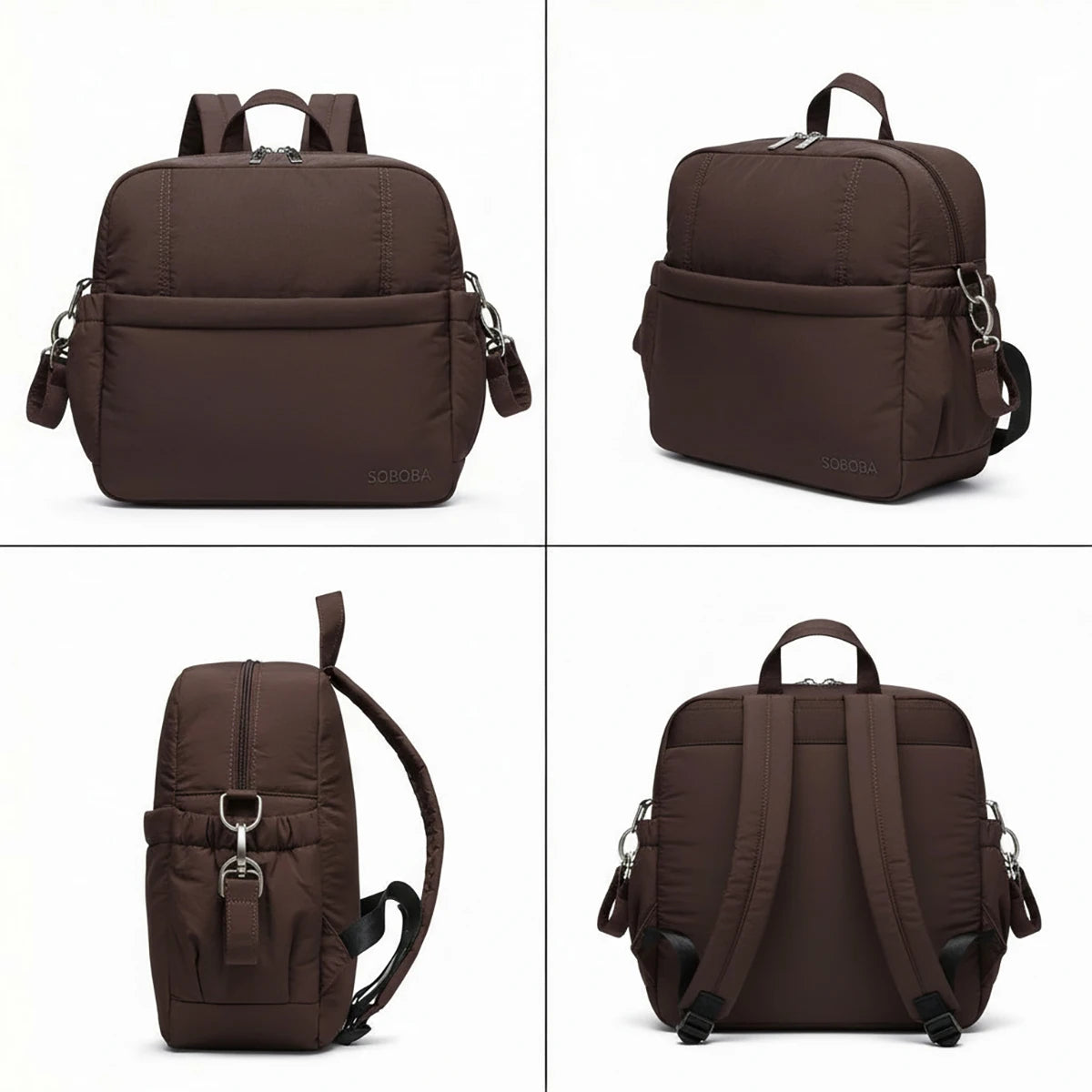 Large Capacity Diaper Backpack with Multiple Pockets