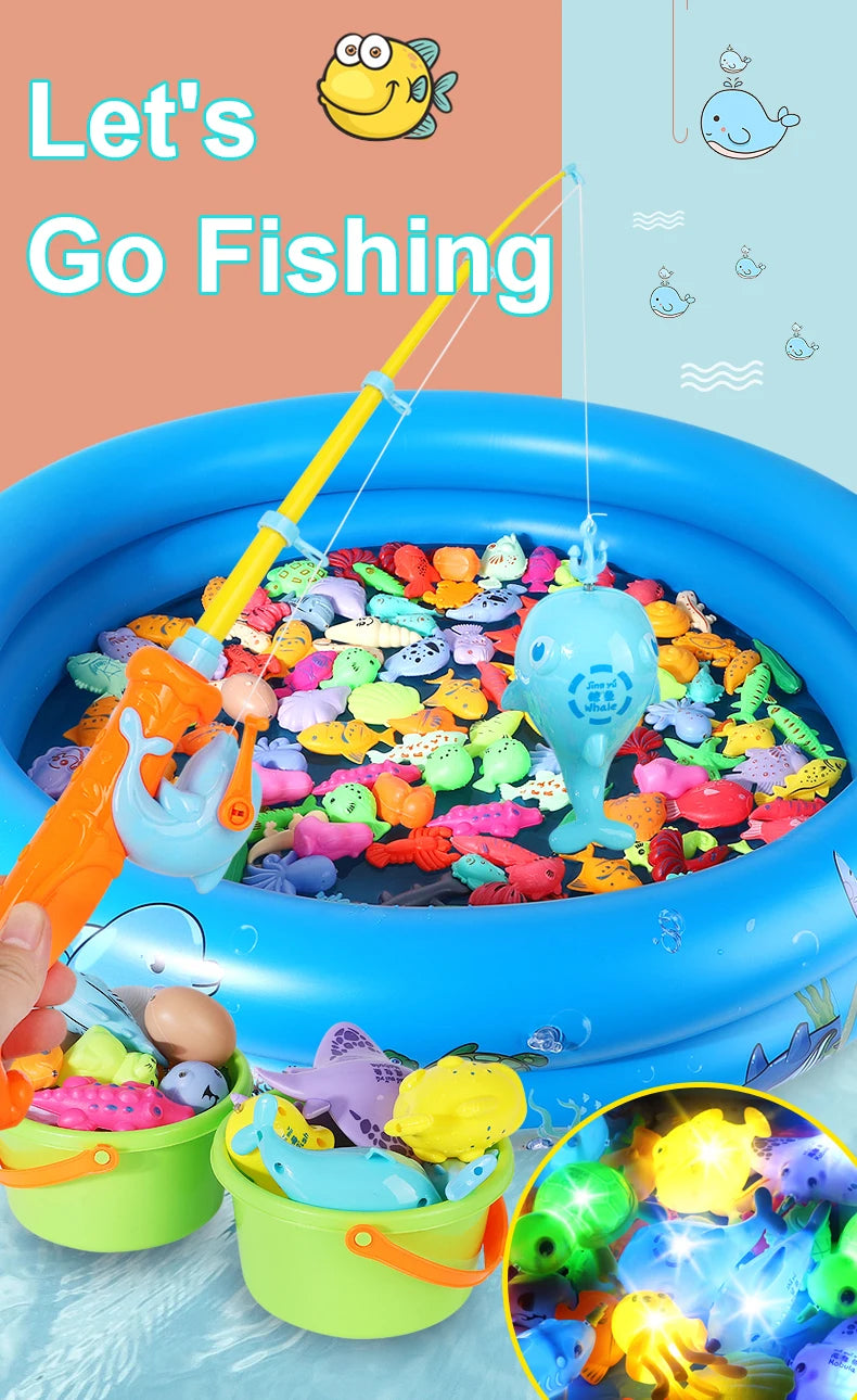 Magnetic Fishing Game with Inflatable Pool