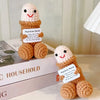 Handmade Crochet Emotional Support Poo Doll with Card