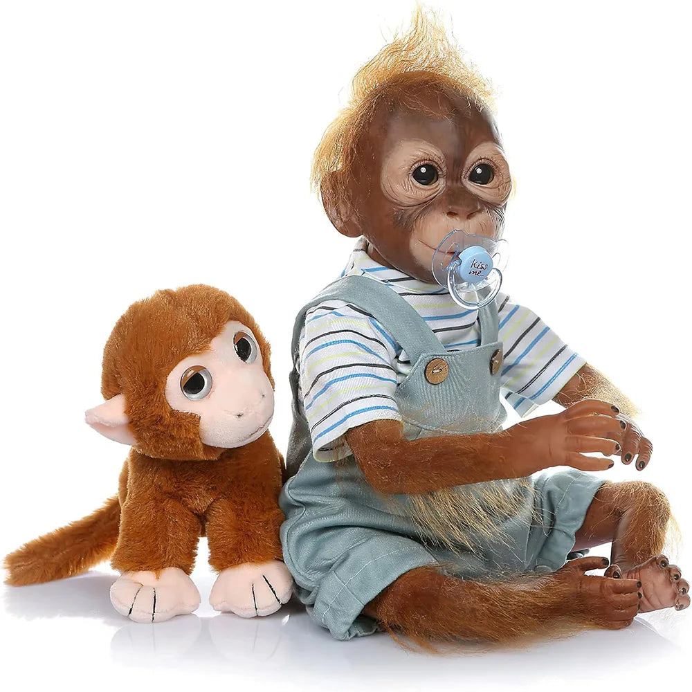 Realistic Silicone Monkey Reborn Doll – 50cm Lifelike Baby Ape