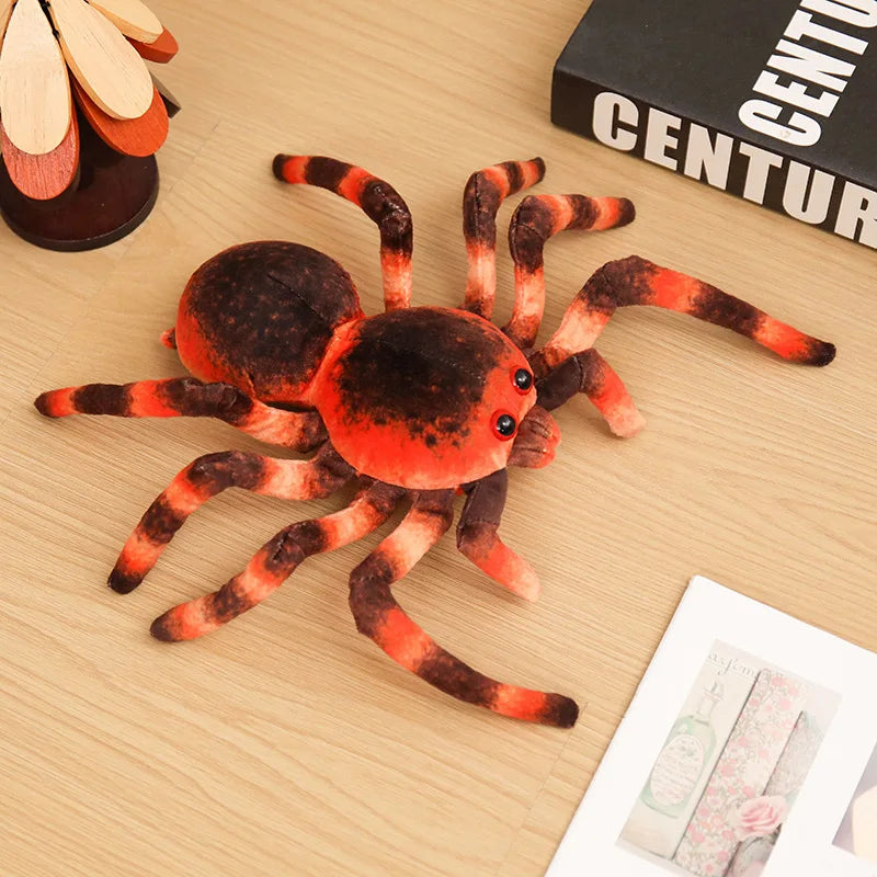 Realistic Tarantula Spider Plush Toy - Soft Cuddly Halloween Stuffed Animal