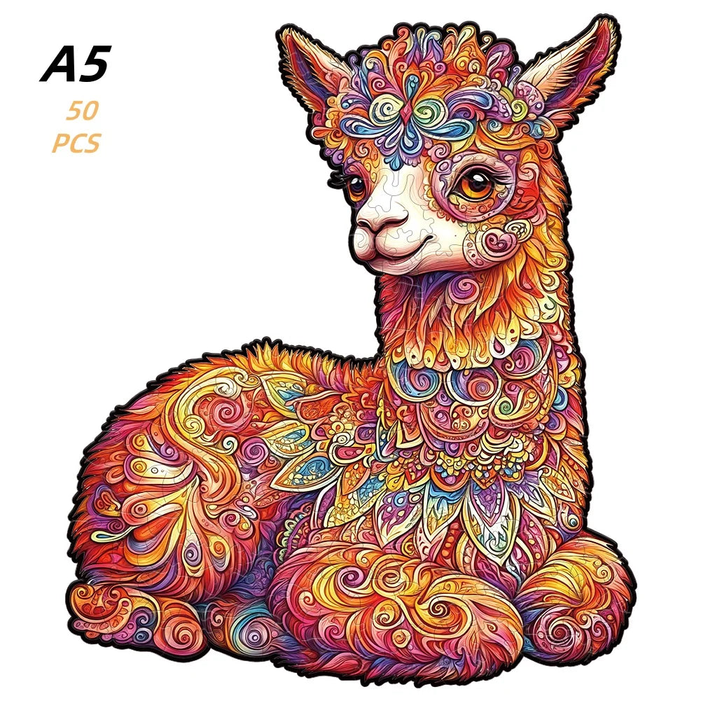 Wooden Animal Jigsaw Puzzle for Kids and Adults