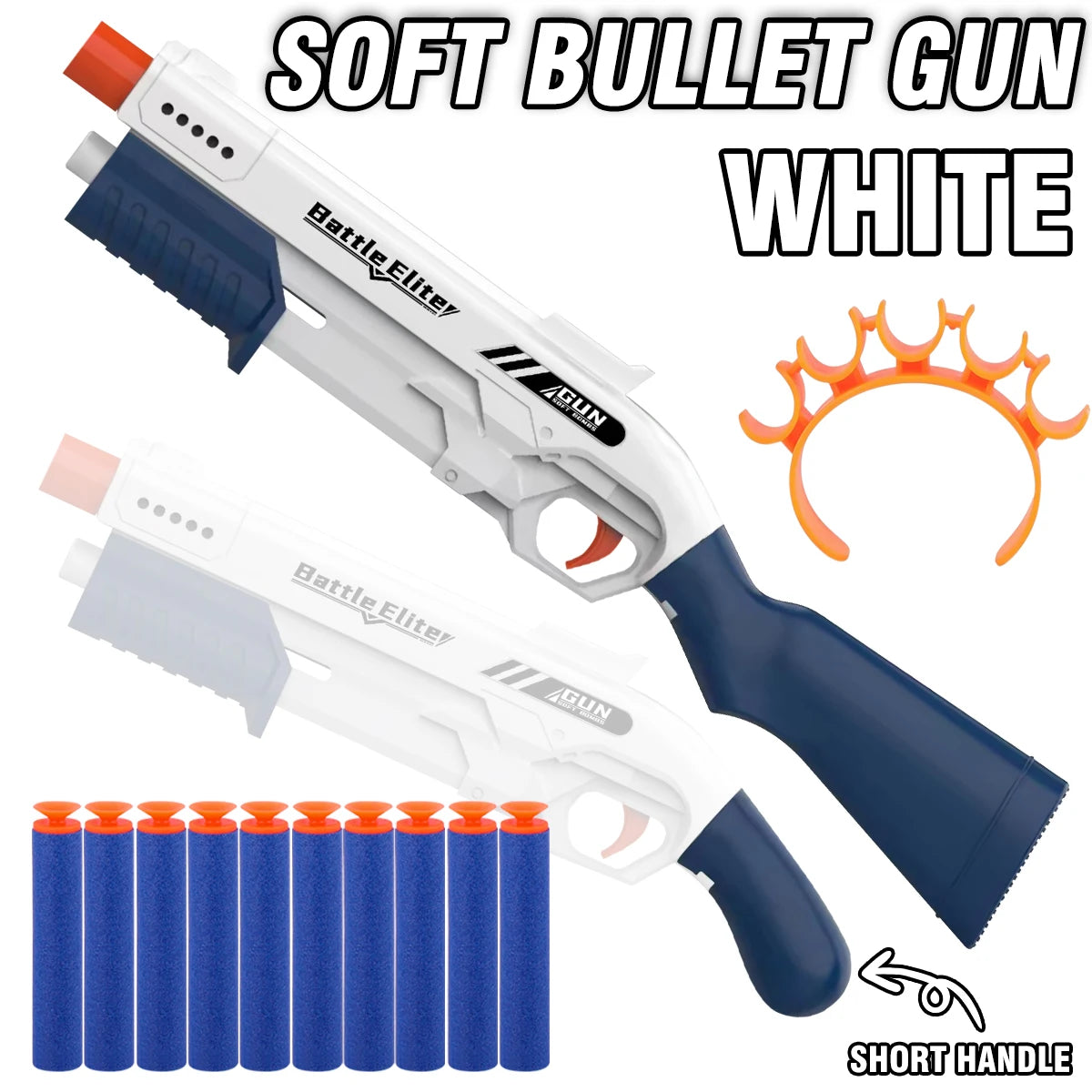 Kids Dual-Handle Foam Dart Blaster – Safe Outdoor Battle Toy