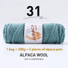 Luxurious Alpaca Wool Blend Yarn — 500g Thick Knitting Yarn