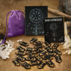 Wooden Rune Stone Set with Guide Book and Velvet Bag