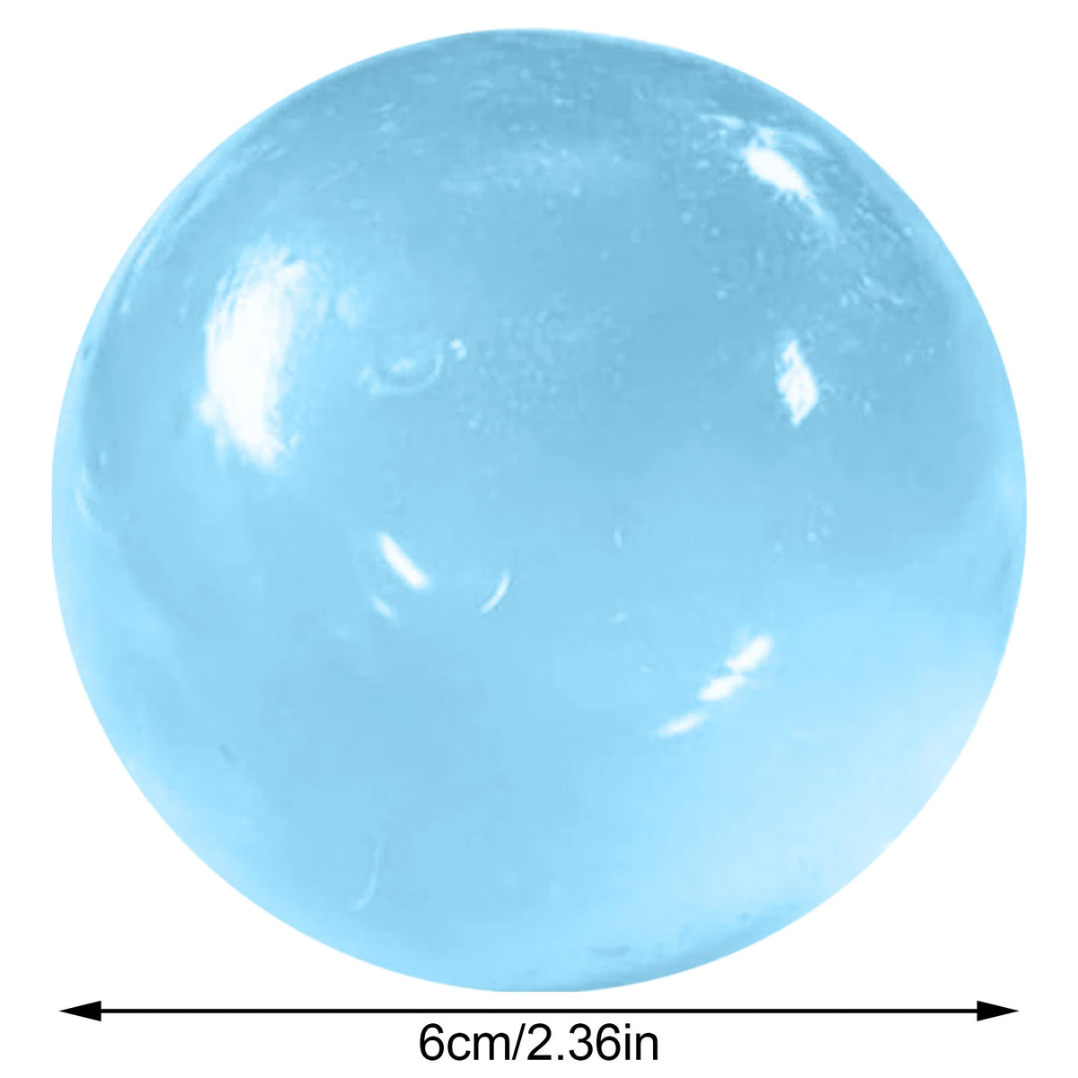 Transparent Blue Squishy Stress Ball – Soft Rebounding Sensory Toy