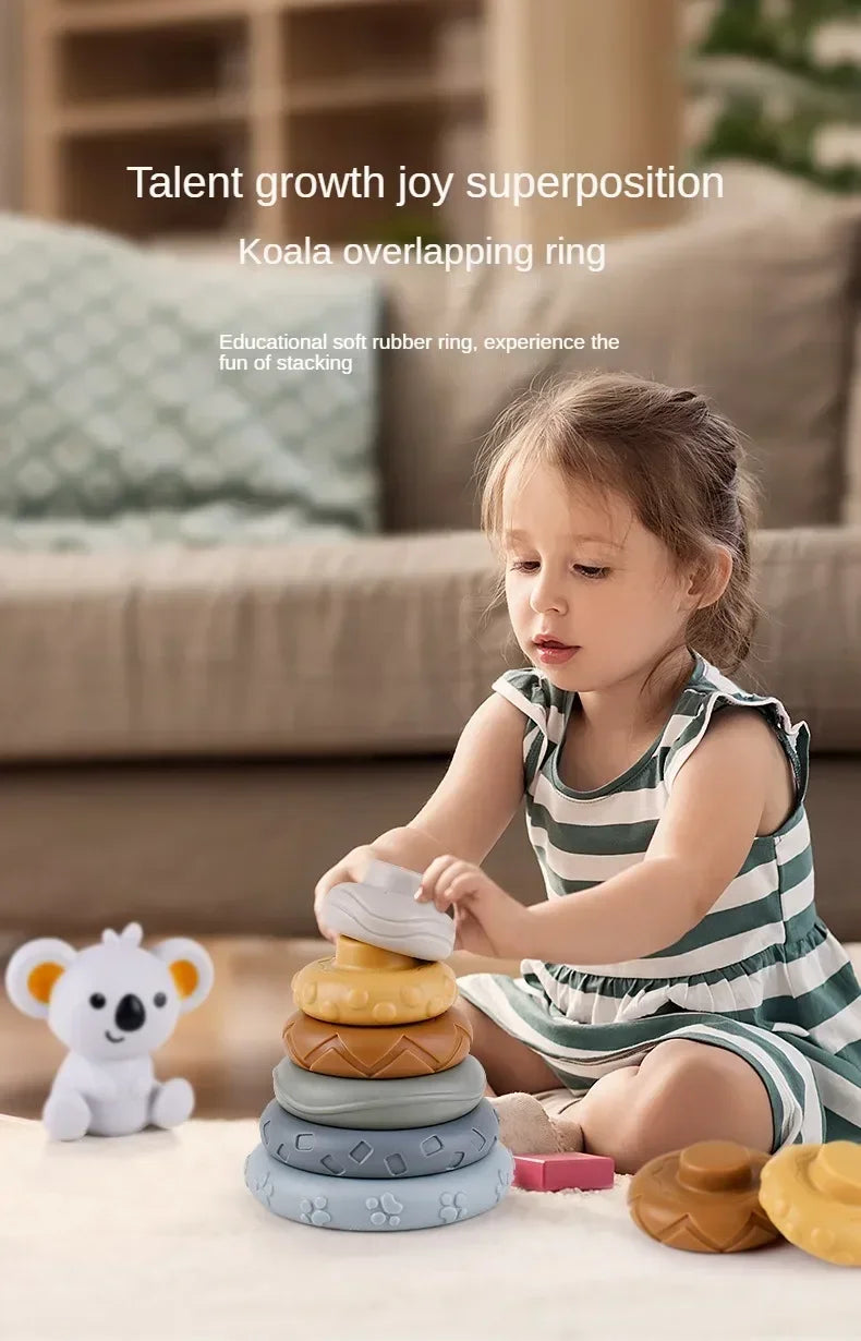 Soft Silicone Building Blocks for Babies - Stacking & Teething Toy