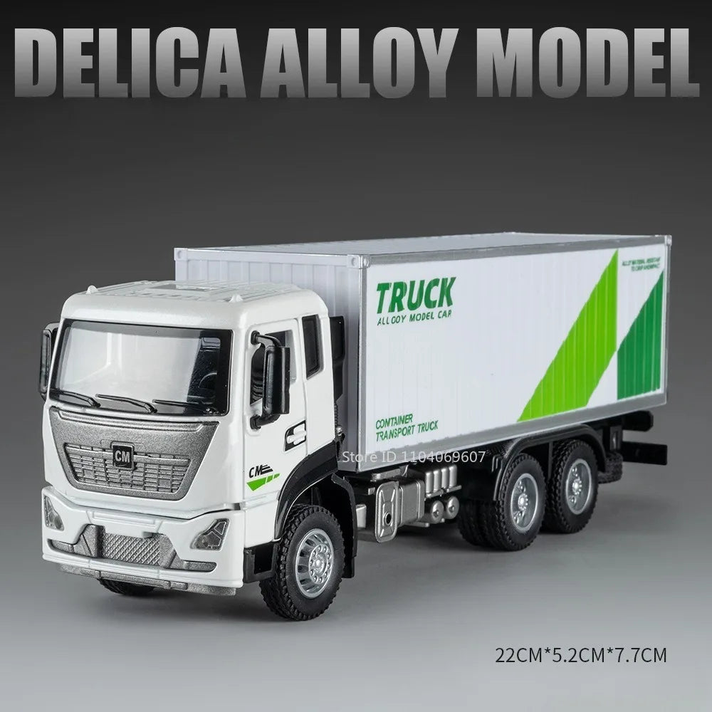 1:32 Scale Diecast Container Truck Toy – Fruit & Vegetable Transport Vehicle