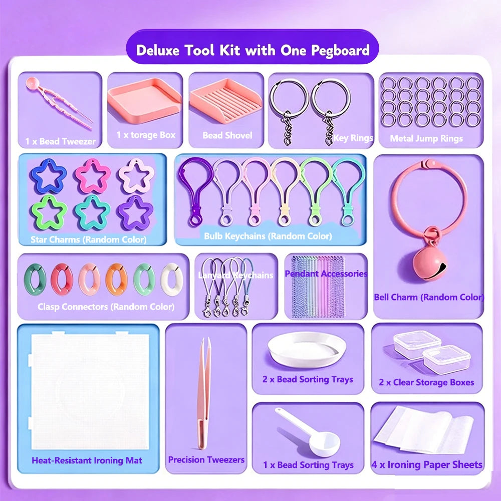 Deluxe tool kit with one pegboard featuring various bead tools and accessories for crafting projects