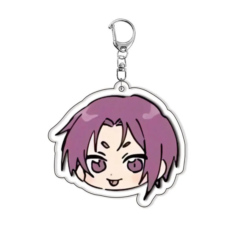 Acrylic keychain set featuring characters Isagi, Bachira, and Kunigami from Blue Lock