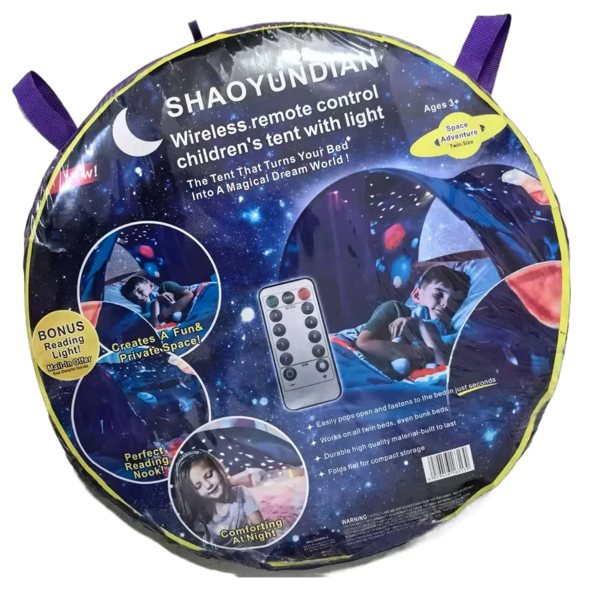 Kids Pop-Up Play Tent with Soothing Light