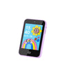 A purple kids smartphone toy displaying a yellow flower icon and the date 04/07 FRI.
