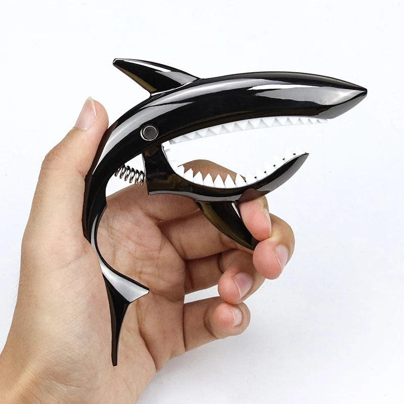Zinc Alloy Shark Guitar Capo for Acoustic and Electric Guitars
