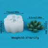 White silicone mold shaped like a cactus or succulent plant for crafting