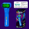 Blue KU-STRING rope thruster with flashing LED lights and accessories for a glow-in-the-dark string launcher