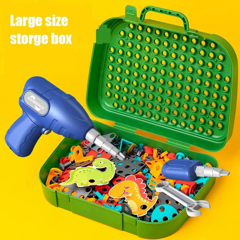 Kids STEM Building Set with Electric Drill and Screwdriver