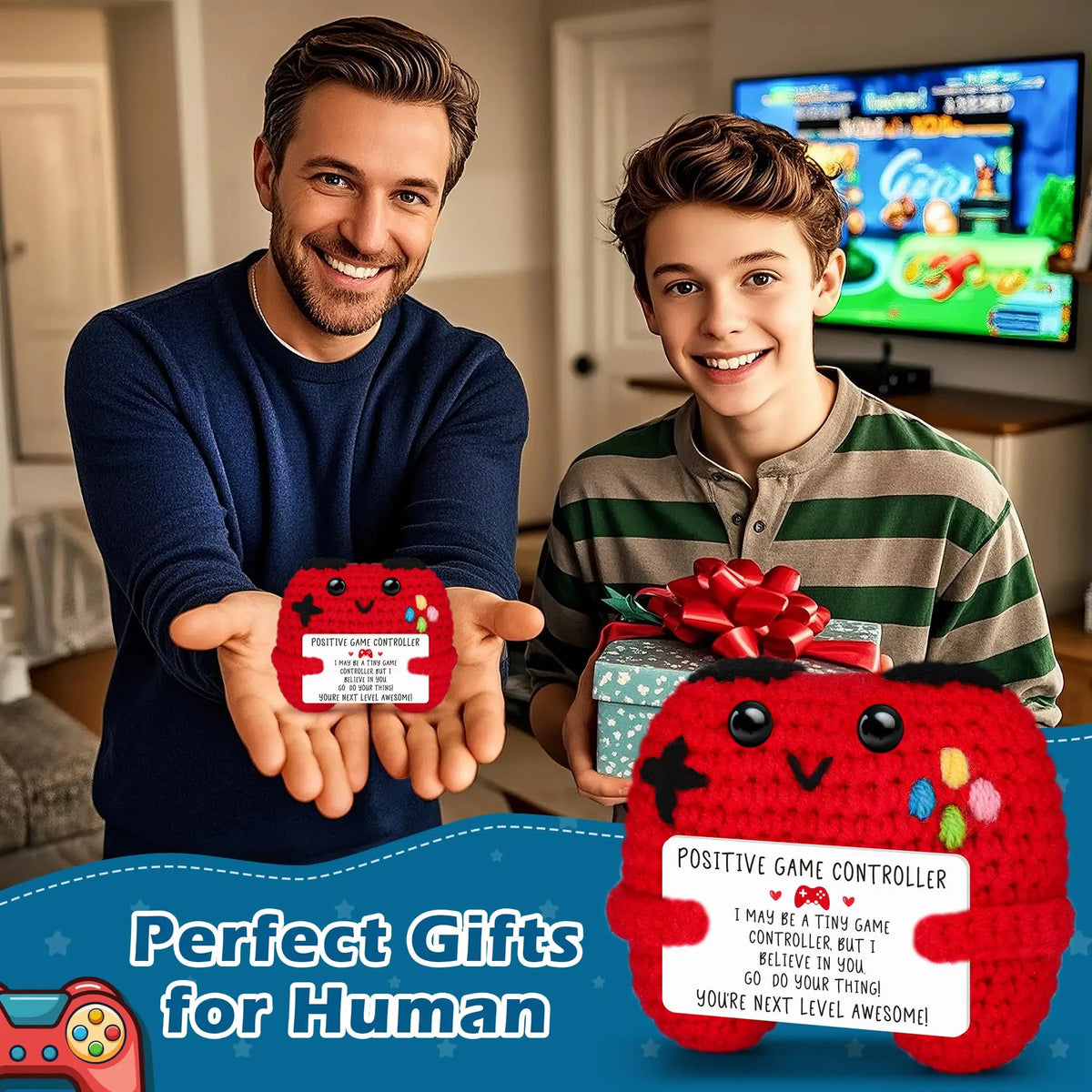 Handmade Crochet Video Game Controller Decorative Gift