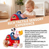 Soft Plush Farm Animal Sensory Toy Set with Sounds for Babies 6-12 Months
