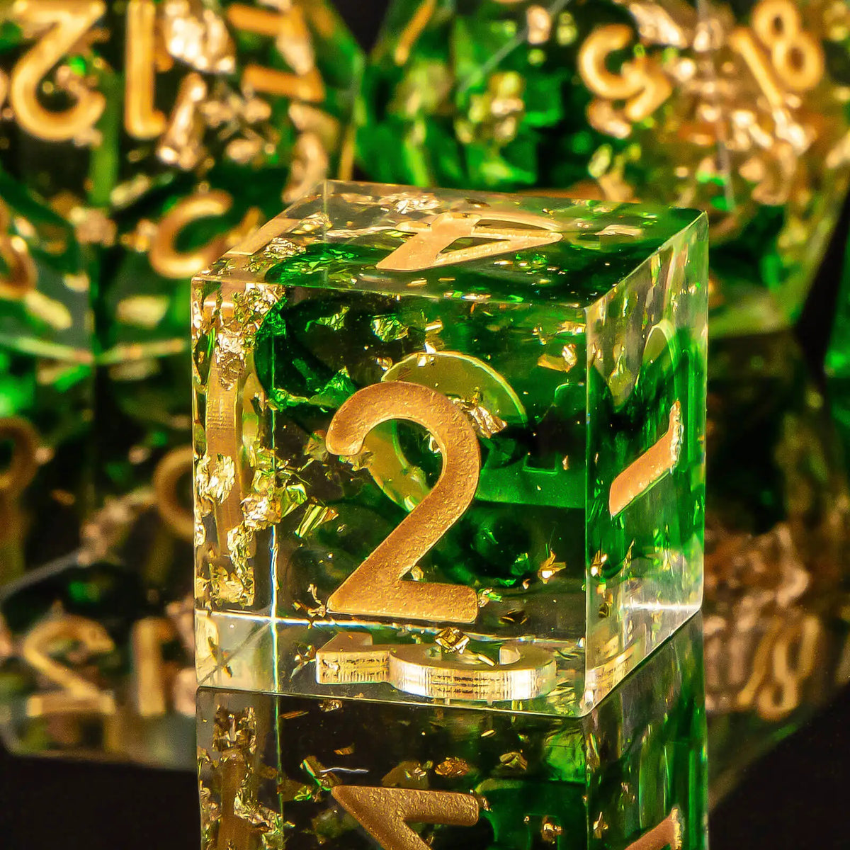 Handmade Resin Sharp Edge Dice Set for RPG Gaming