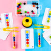 Montessori Wooden Test Tube Bead Sorting Game for Toddlers