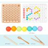Wooden Clip Beads Color Sorting & Fine Motor Skills Toy
