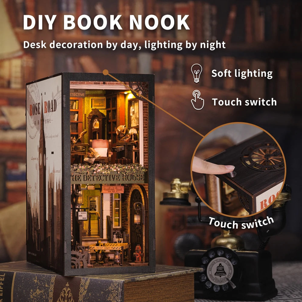 Eternal Bookstore DIY Book Nook Kit with LED Lighting
