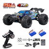 Brushless 4WD monster truck RC car with LED headlights and accessories