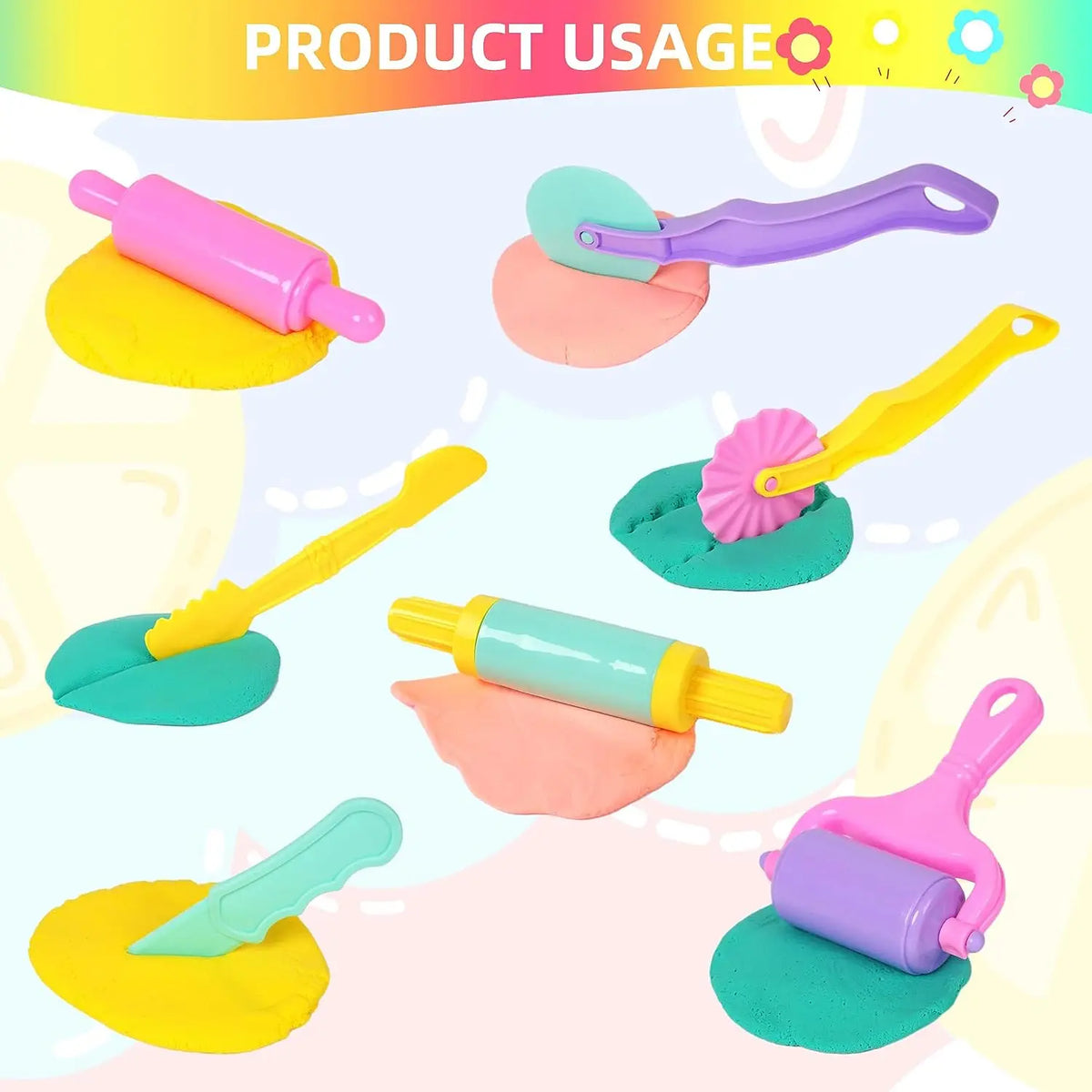 Kids Play Dough Tool Kit with Animal & Ocean Molds