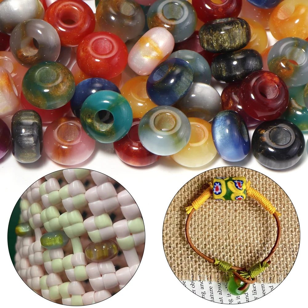 Colorful Resin Spacer Beads for Jewelry Making