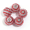 Sparkling Two-Tone Striped Resin Beads (20mm, Set of 5)