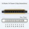 10-Hole Diatonic Harmonica in C with Storage Case