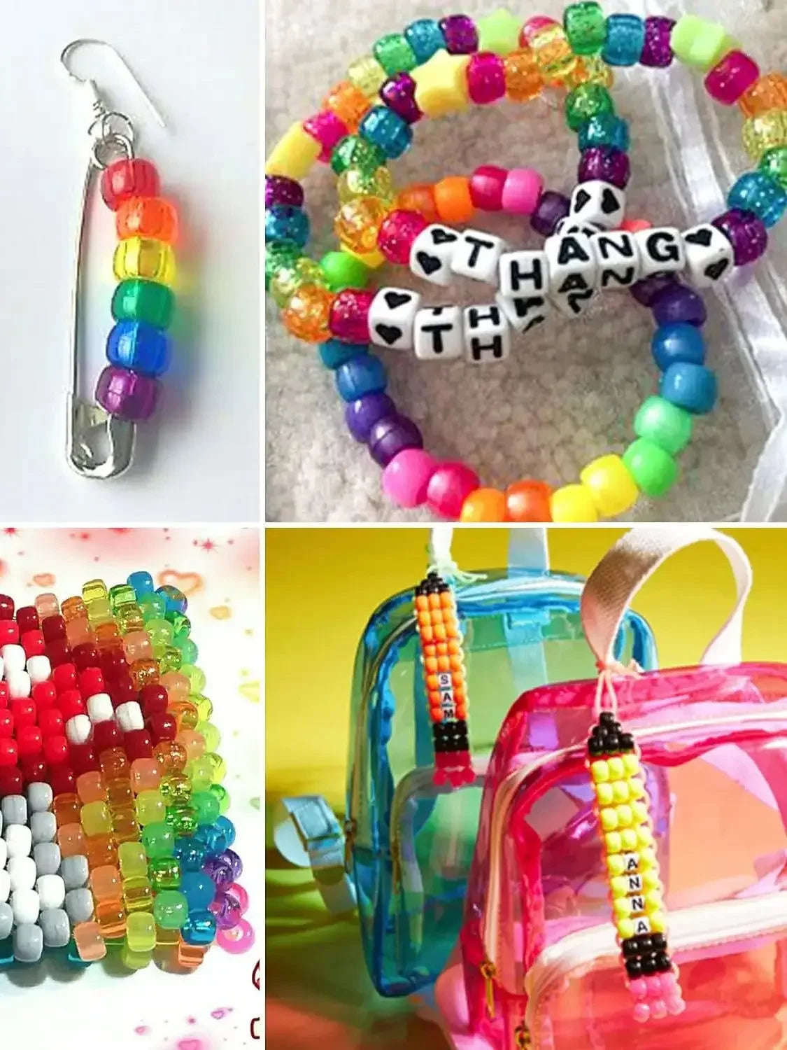 Pony Beads and Letter Beads Craft Kit for Bracelet Making