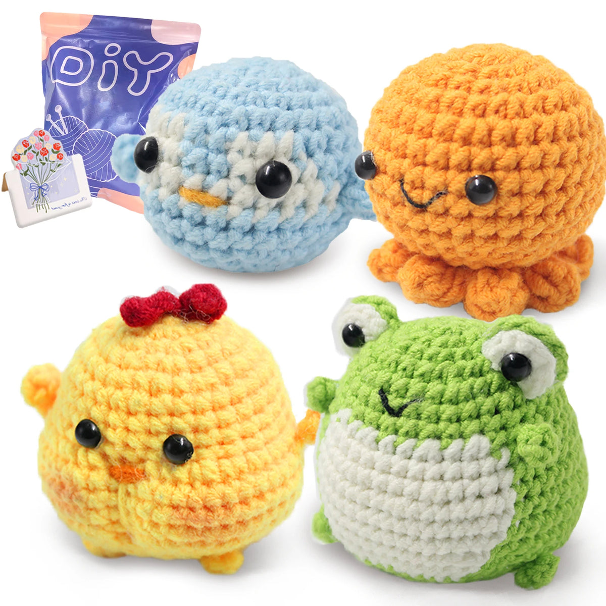 Animal Crochet Kit for Beginners – Complete Starter Set with Step-by-Step Guide
