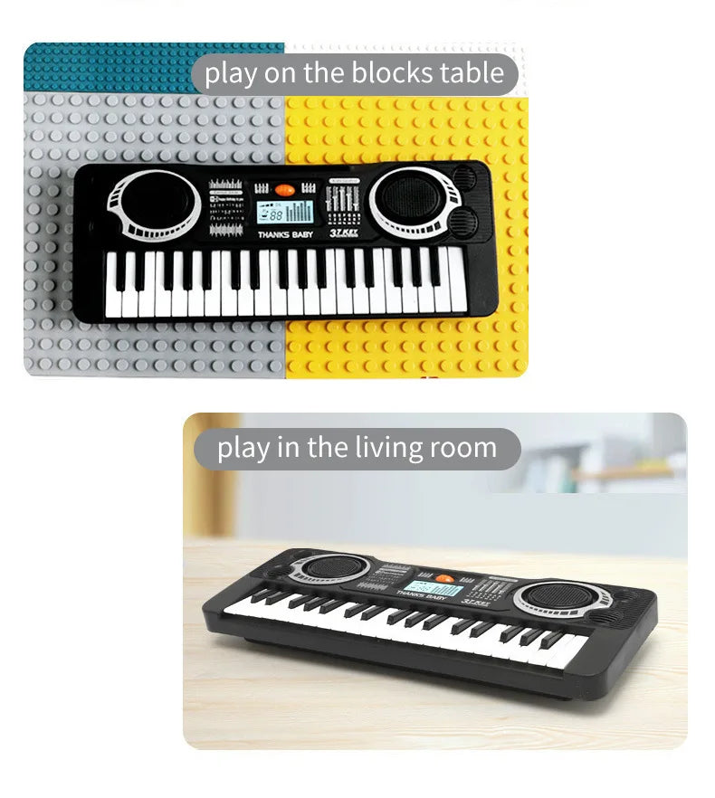 37-Key Electronic Keyboard Piano for Kids with LED Display