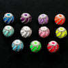 Striped Rhinestone Acrylic Beads for DIY Jewelry Making
