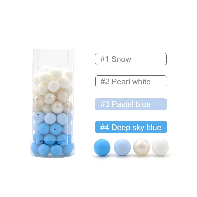 Food-Grade Silicone Beads for Jewelry Making (50-Pack)