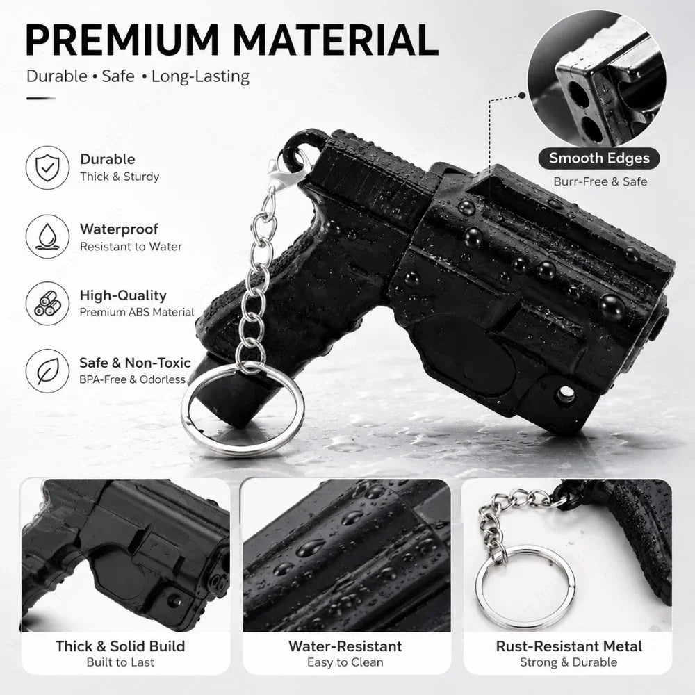 Mini Pistol Keychain – Eco-Friendly Party Favor